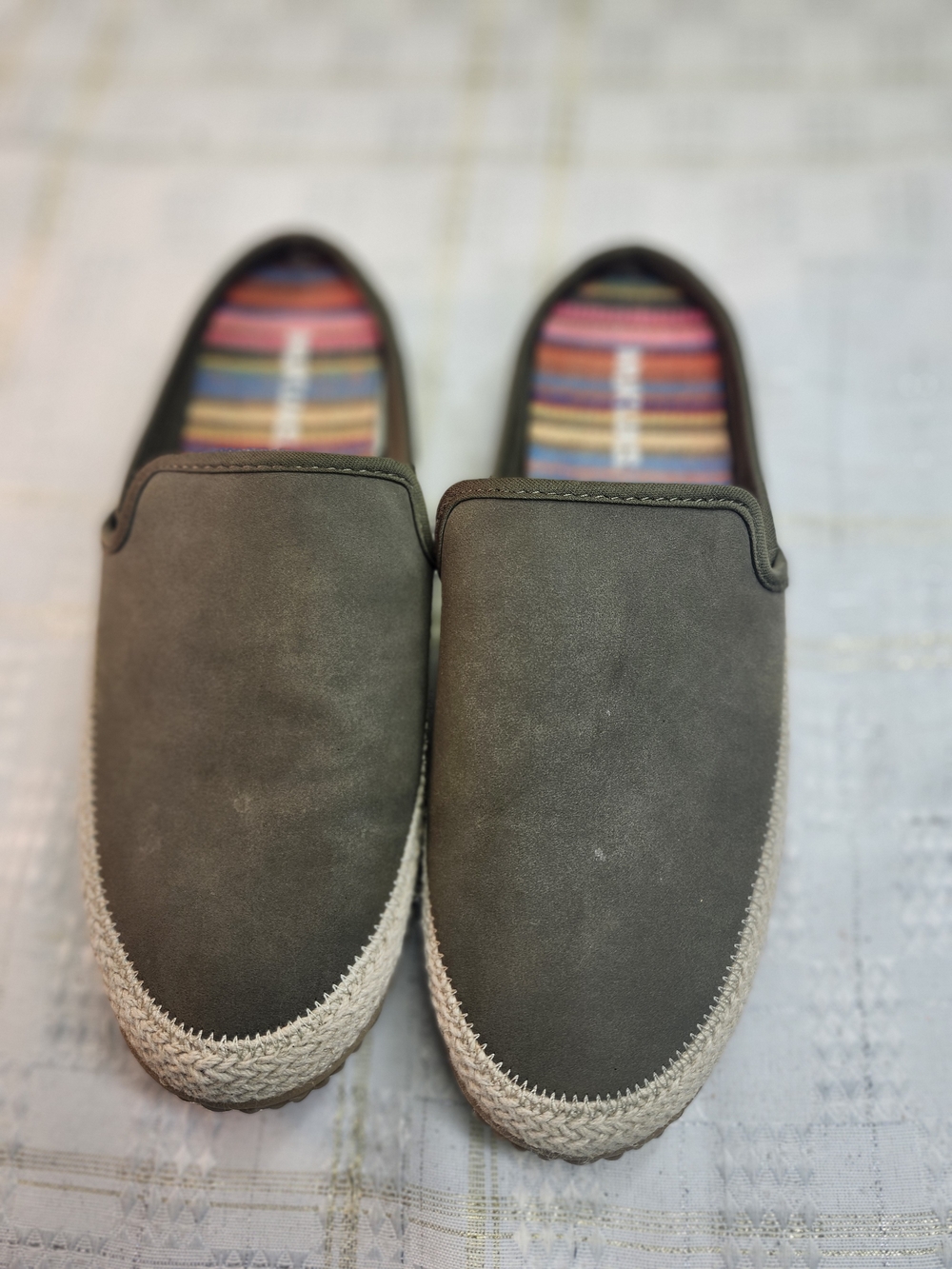 Muk Luks Olive Slip-On Espadrille Mules